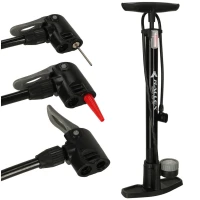 KIK KX3946 Stojanová nožná pumpa na bicykel s manometrom 11 bar
