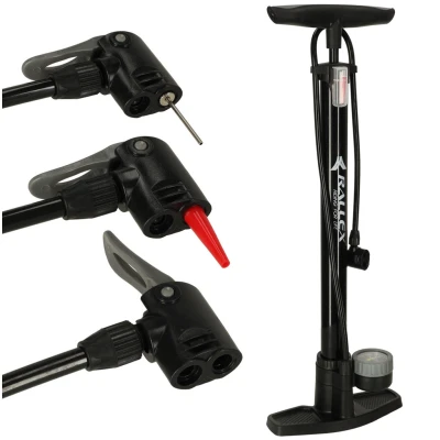 KIK KX3946 Stojanová nožná pumpa na bicykel s manometrom 11 bar