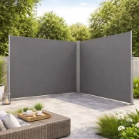 Luaro KX2865 Bočná terasová markíza v kazete 180 x 620 cm, sivá