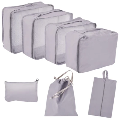 KIK KX4110 Cestovný organizér do kufra, sada 7 ks, sivá