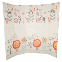 KIK KX2818 Penová obojstranná skladacie podložka na hranie 180×200 cm, zvieratká