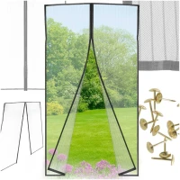 Luaro KX3206 Magnetická síť proti hmyzu na dveře 160 x 230 cm, černá