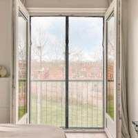 Luaro KX3206 Magnetická síť proti hmyzu na dveře 160 x 230 cm, černá