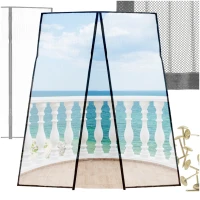 Luaro KX3206 Magnetická síť proti hmyzu na dveře 160 x 230 cm, černá