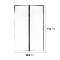 Luaro KX3206 Magnetická síť proti hmyzu na dveře 160 x 230 cm, černá