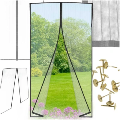 Luaro KX3206 Magnetická síť proti hmyzu na dveře 160 x 230 cm, černá