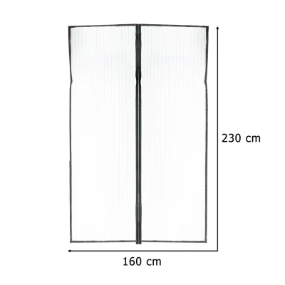 Luaro KX3206 Magnetická síť proti hmyzu na dveře 160 x 230 cm, černá