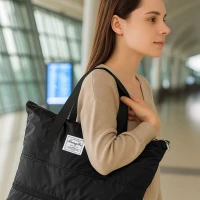KIK KX2991 Skladateľná cestovná taška na kolieskach, 3 veľkosti, čierna