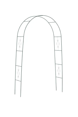 KIK KX3303 Zahradní kovový oblouk na růže a popínavé rostliny 240 cm, zelený