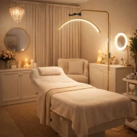 KIK KX2976 Kozmetická LED lampa na predlžovanie rias, 36 W, zlatá