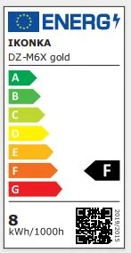 KIK KX2976 Kozmetická LED lampa na predlžovanie rias, 36 W, zlatá