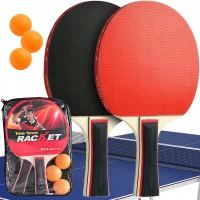 Verk 14710 Set na stolní tenis 2 rakety + 3 míčky v pouzdře 
