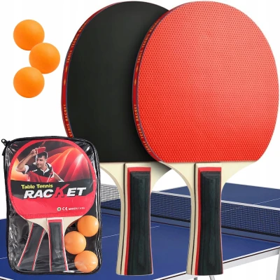 Verk 14710 Set na stolní tenis 2 rakety + 3 míčky v pouzdře
