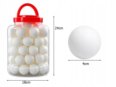 Verk 14711 Sada loptičiek na stolný tenis, 40 mm, 60 ks, biela