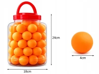Verk 14711 Sada loptičiek na stolný tenis, 40 mm, 60 ks, oranžová