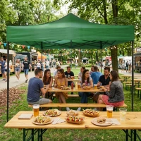 MultiGarden PAW-FGA-3X3-9 Záhradný samorozkladací párty stan 3 x 3 m, zelený 