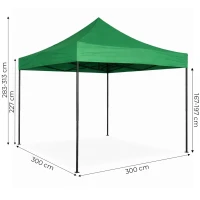 MultiGarden PAW-FG-3X3-9 Zahradní samorozkládací párty stan 3 x 3 m, zelený