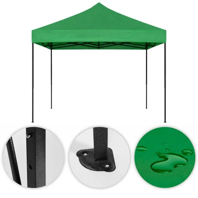 MultiGarden PAW-FG-3X3-9 Zahradní samorozkládací párty stan 3 x 3 m, zelený
