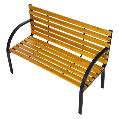 MultiGarden WYI-XG2088 Drevená záhradná lavica s operadlom 122,5 x 57 cm