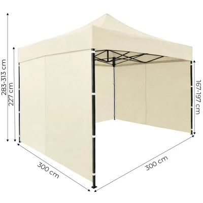 MultiGarden PAW-FGA-3X3-3 Záhradný samorozkladací párty stan 3 x 3 m, béžový