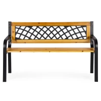 MultiGarden WYI-XG2090 Drevená záhradná lavica s priehľadným operadlom 118 x 52 cm