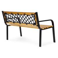 MultiGarden WYI-XG2090 Drevená záhradná lavica s priehľadným operadlom 118 x 52 cm