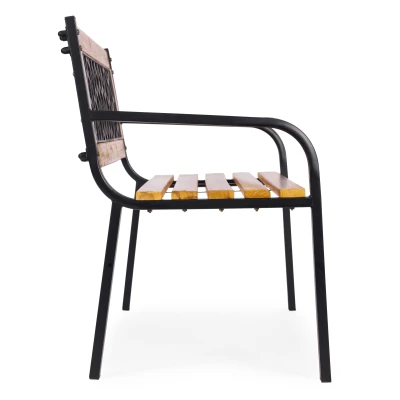 MultiGarden WYI-XG2090 Drevená záhradná lavica s priehľadným operadlom 118 x 52 cm