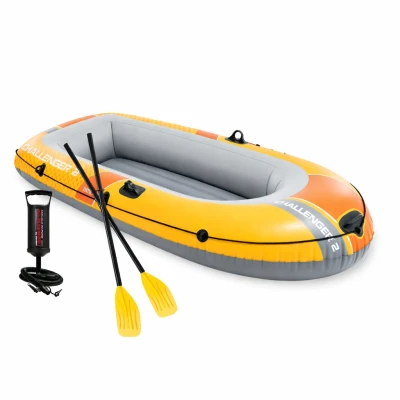 Intex 66312 Nafukovací člun pro 2 osoby s pumpou a pádly, Challenger 2, žlutý