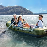 Intex 66333 Nafukovací člun pro 3 osoby s pumpou a pádly, Seahawk 3, zelený