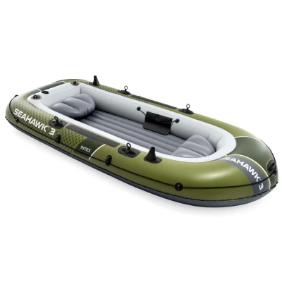 Intex 66333 Nafukovací člun pro 3 osoby s pumpou a pádly, Seahawk 3, zelený