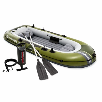 Intex 66333 Nafukovací člun pro 3 osoby s pumpou a pádly, Seahawk 3, zelený