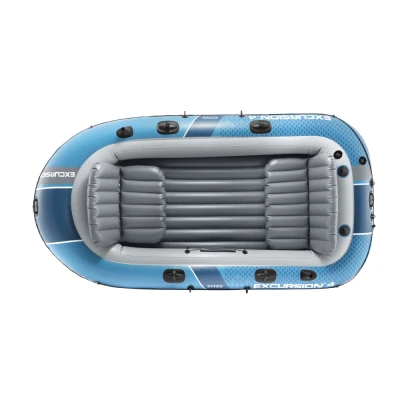 Intex 66324 Nafukovací člun pro 4 osoby s pumpou, pádly a taškou, Excursion 4, modrý