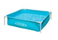 Intex 57173 Čtvercový rámový dětský bazének 122 x 122 x 30 cm, modrý
