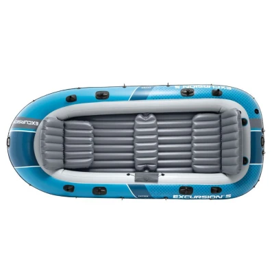 Intex 66325 Nafukovací člun pro 5 osoby s pumpou, pádly a taškou, Excursion 5, modrý