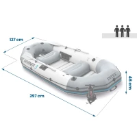 Intex 68373 Nafukovací člun pro 3 osoby s pumpou a pádly, Mariner 3, šedý
