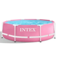 Intex 28290 Kruhový rámový bazén 244 x 76 cm, růžový