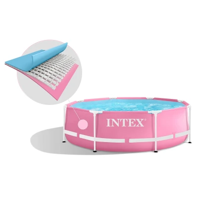 Intex 28290 Kruhový rámový bazén 244 x 76 cm, růžový