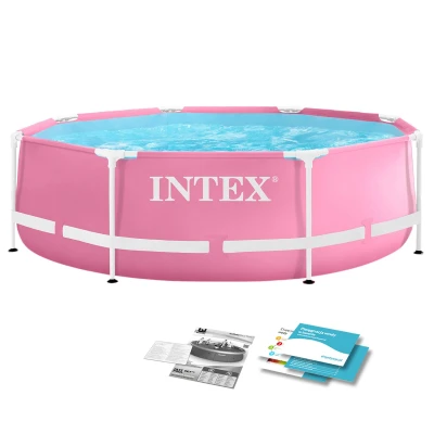 Intex 28290 Kruhový rámový bazén 244 x 76 cm, růžový