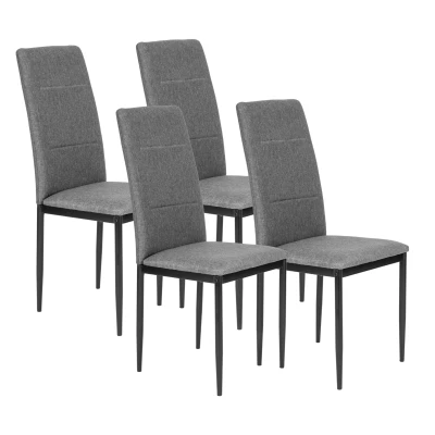ModernHome KJC007 Sada jídelních židlí 4 ks, šedé