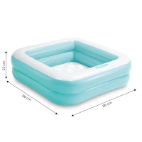Intex 57100 Bazén nafukovací čtvercový 120 x 120 x 25 cm, modrý
