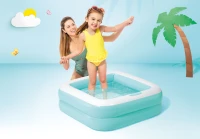 Intex 57100 Bazén nafukovací čtvercový 120 x 120 x 25 cm, modrý