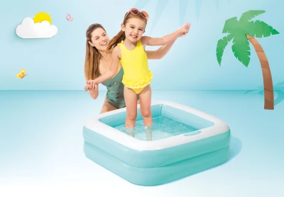 Intex 57100 Bazén nafukovací čtvercový 120 x 120 x 25 cm, modrý