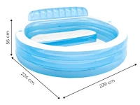 Intex 57190 Nafukovací bazén so sedadlom 229 x 224 cm