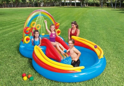 Intex 57453 Nafukovací hrací centrum Rainbow 297 x 193 x 135 cm