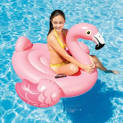 Intex 57558 Nafukovací plameniak s úchytmi 147 x 140 x 94 cm