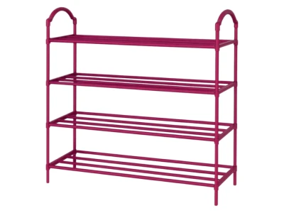 Verk 27542 Regál na boty se 4 policemi 72 x 63 x 24 cm, růžový