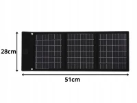 Verk 27779 Přenosný solární panel, skládací solární nabíječka USB, 20W