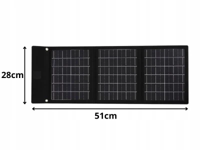Verk 27779 Přenosný solární panel, skládací solární nabíječka USB, 20W
