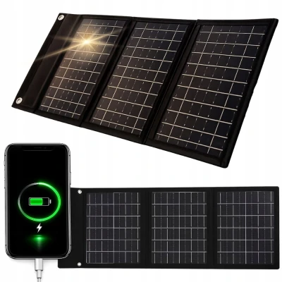 Verk 27779 Přenosný solární panel, skládací solární nabíječka USB, 20W