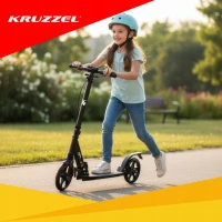 Kruzzel 26142 Skládací koloběžka Hyperion B, odpružená, 200 mm kola, černá